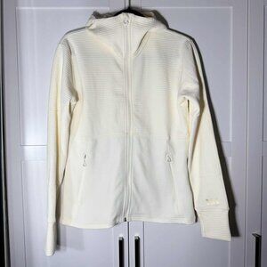 Helly Hansen HH Relaxed Women's Zip up Sweater Zipper pocket off White SMALL